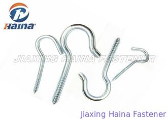 Small Eye Hooks For Jewelry / Zinc Plated Carbon Steel Threaded